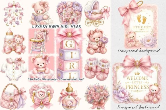 Download Grandmillennial Luxury Baby Girl Teddy - Girl Collection