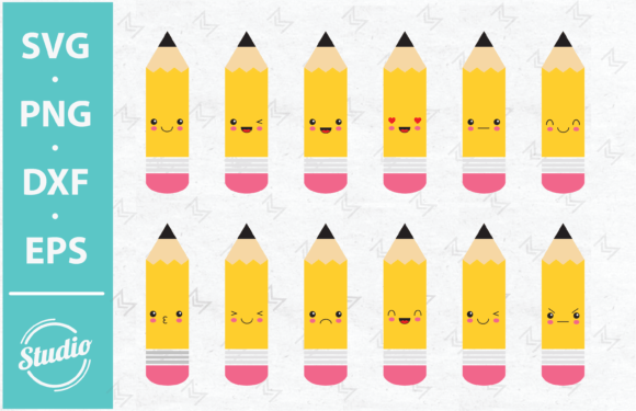 Download Pencil Svg, Emoji Pencil Svg, Crayon Svg - Premium Bundle