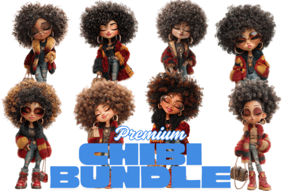 Download Black Girl Premium Chibi Bundle - Girl Collection