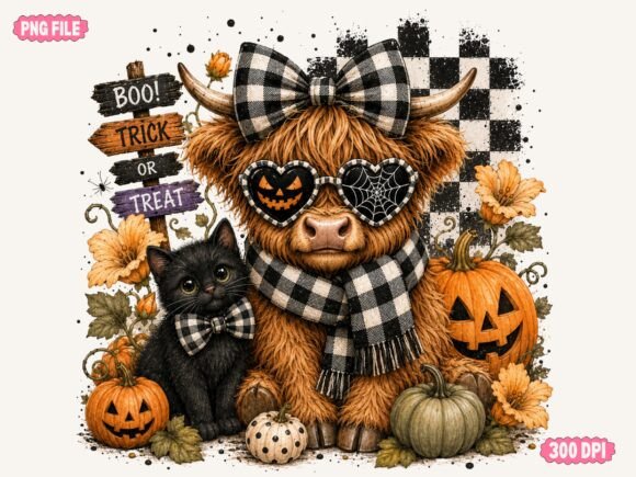 Download Spooky Highland Cow PNg, Halloween Fun - Fun Collection
