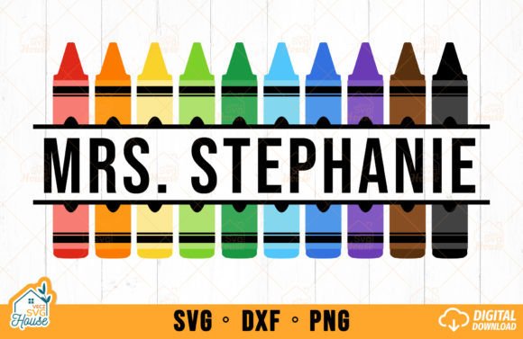 Download School Crayon Split Monogram SVG Teacher - Premium Resources