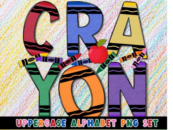 Download CRAYON SKETCH LETTERS COLOR BUNDLE PNGS - Crayon Collection
